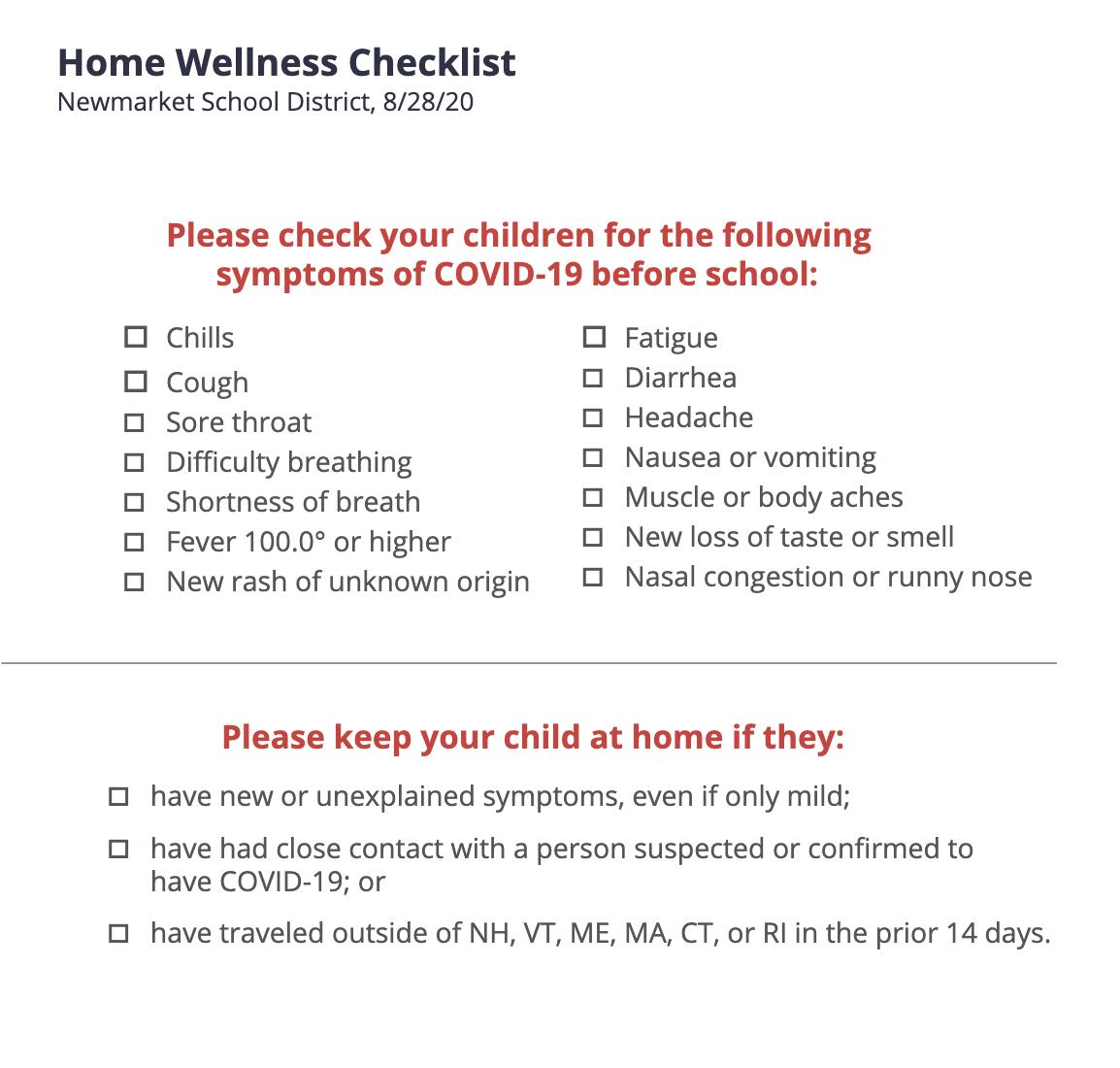Newmarket's Wellness Checklist image