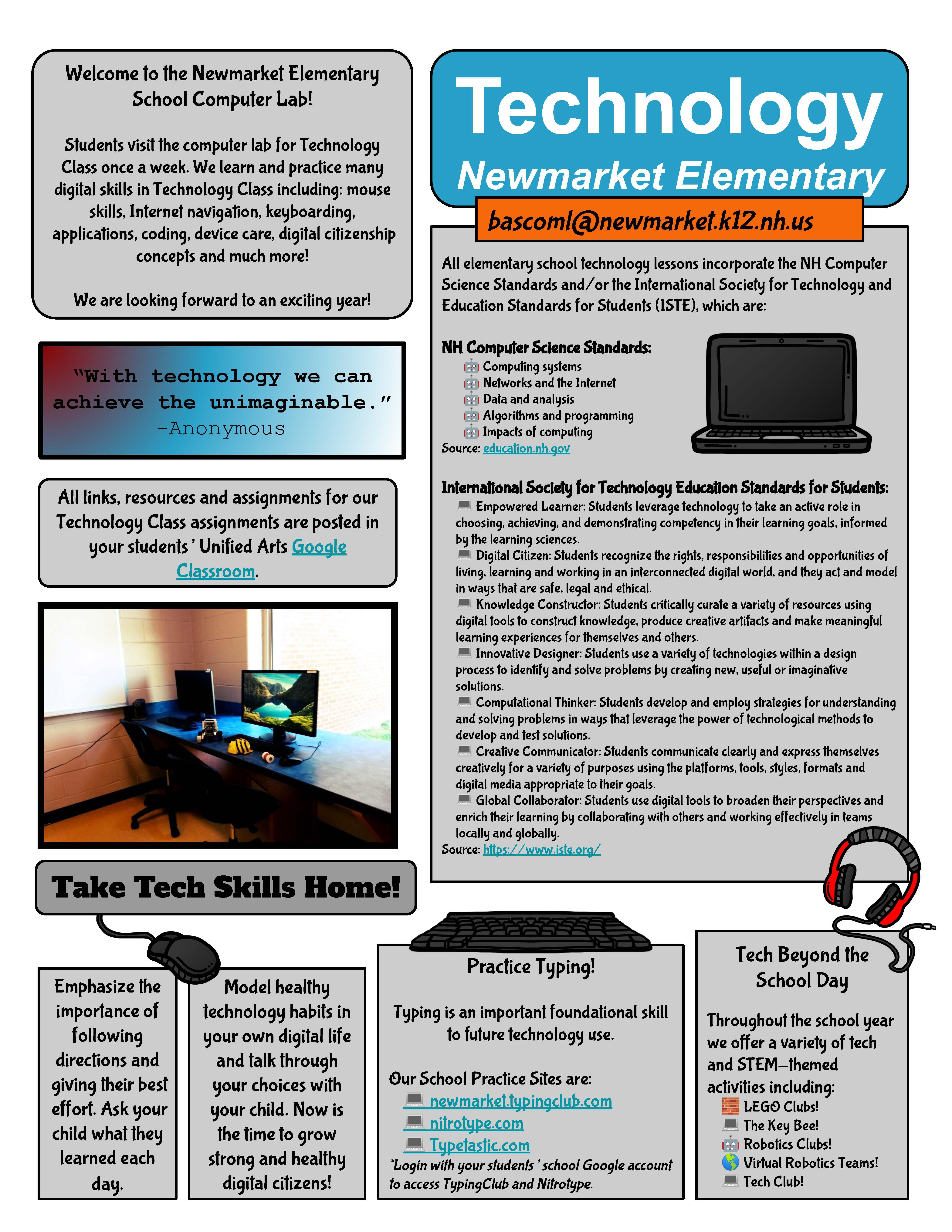 Newmarket Elementary School Computer Lab
